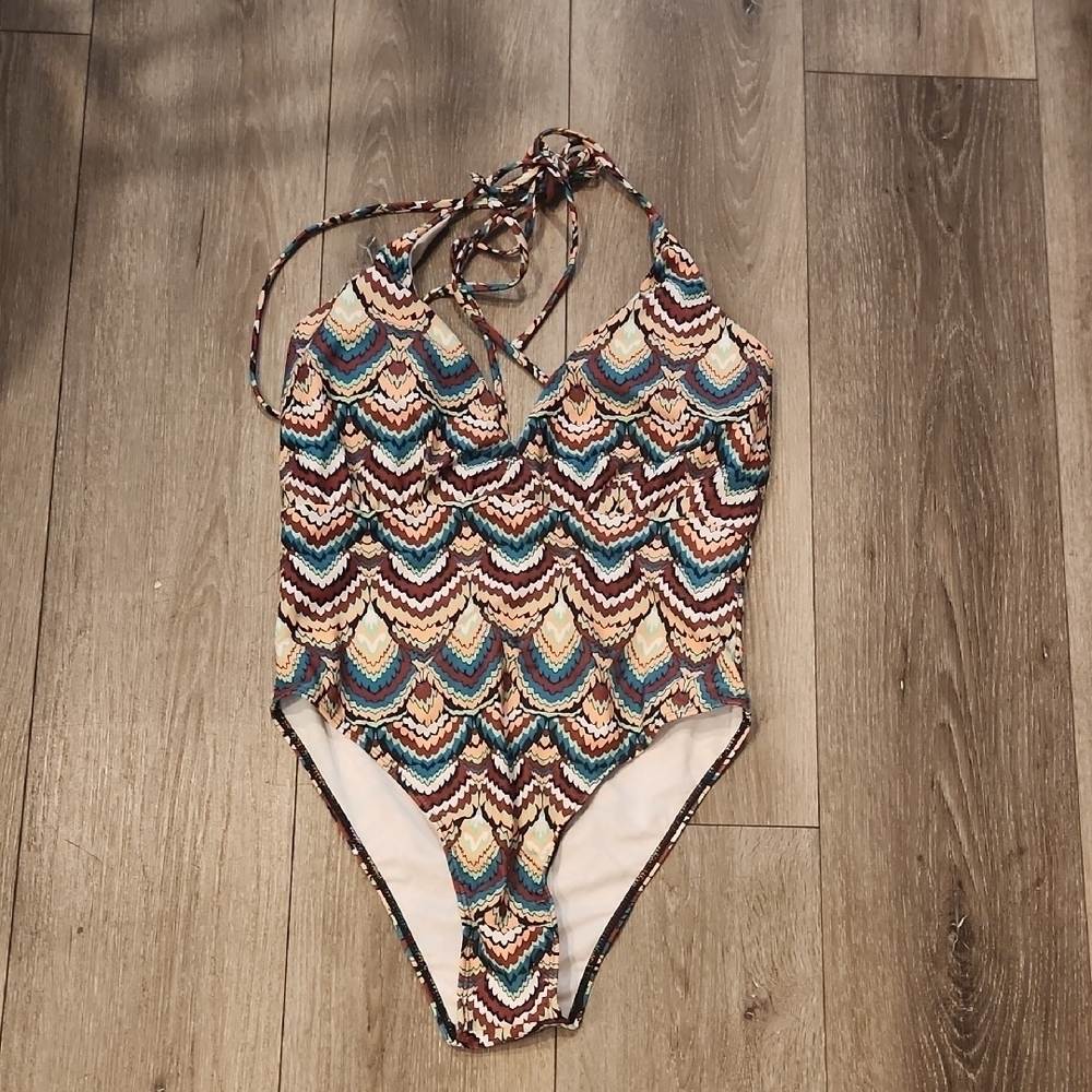 Colorful Patterned One-Piece Swimsuit